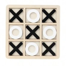 1Pc Board Game Toy Leisure Interactive Game Tic-Tac-Toe Wooden Board - MultiWarna - View 10