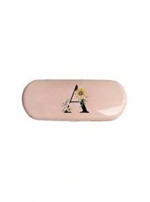 1pc Creamy/Monet-Style Solid Color Glasses Case, New And Simple Design, Convenient And Portable With Waterproof And Dustproof Function