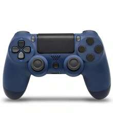 PS-4 Controller, PS4 Controller Wireless, With USB C Cable/1000mAh Battery/Dual Motors/6-Axis Gyro/3.5mm Audio Jack/Multi Touch Pad/Share Button, PS4 Controller Compatible With PS4/Slim/Pro/PC - Controller For PS4 Remote For Playstation 4/Pro/Slim With Double Shock/Stereo Headset Jack/Touch Pad/Six-Axis Motion Control - màu xanh nửa đêm - Xem 1