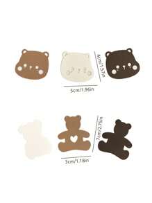 100pcs/Pack Brown Bear-Shaped Confetti, Baby Birthday Party Scatters, School Opening Party Decoration