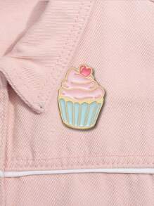 陶瓷釉面指甲、可爱小蛋糕、冰淇淋蛋糕造型、清新森系美食徽章、服装背包配件、金属胸针、行李箱包时尚配饰、服装配饰、合金材质胸针，可用于衣服、包包、学校、韩流、教师用品、包包挂饰、办公配饰、衬衫、夹克、珠宝、圣诞节、万圣节服装配饰、礼物 - 西瓜粉 - 查看 12