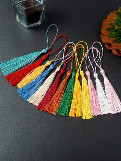 5/25/50/100pcs Decorative Polyester Tassel Pendants - Long Tassels For Clothes, Bridal Bouquets, Bookmarks, Sewing & Fabric Crafts, Keychains, Jewelry Making, Graduation Mini Tassels, Perfect Gift Idea