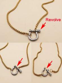 1 pieza Colgante de acero inoxidable con mosquetón vintage y contrastado para mujer, hombre y parejas, con un diseño único, ideal como regalo para el Día de la Madre, Acción de Gracias, Cumpleaños, Aniversario, Compromiso, Navidad, San Valentín, Acción de Gracias, Comunión, Graduación, Día de la Independencia o cualquier otro aniversario, para tu esposa o amiga