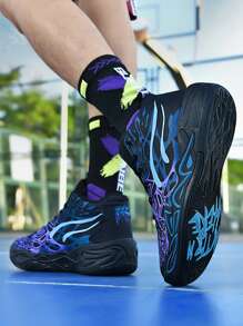 Cocoon Casual Fashionable Versatile Lightweight High-Top Breathable Anti-Slip Practical Basketball Shoes, Campus Style Sports Sneakers