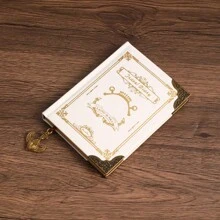 One Copy/Two Copies/Three Copies/Five Copies/Six Copies/Gift Box Version/Retro Soft Leather Hardcover Notebook With 200 Pages. It Features A Hollowed-Out Design On The Cover, A Satin Ribbon Bookmark, An Anchor Decoration, Metal Edges For Fixation, Eye-Protection Paper. It Is Suitable For Office Business, Campus Life, Daily Use And As A Holiday Gift. It's A High-Quality Notebook For Office Meetings, A Diary, A Bullet Journal And A Record Book.