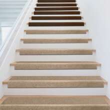 Non Slip Stair Treads For Wooden Steps Indoor, 13 Pack 22*9.45in Carpet Stair Treads For Wood Stairs, Machine Washable Stair Runners For Kids Elders And Pets, Grey - Màu be - Xem 5