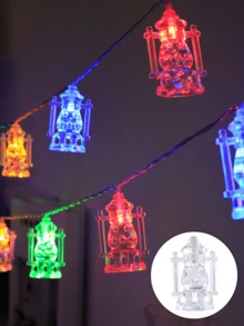 1 件 LED 穆斯林链灯、宫灯油仙女灯、穆斯林开斋节 RAMADAM 装饰礼物、伊斯兰开斋节 RAMADAM、户外派对装饰酒吧节日氛围灯 - 彩色 - 查看 6