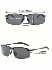 1 件变色男士驾驶太阳镜，带变色镜片，适合户外四季街头太阳镜，太阳镜沙滩配件太阳镜，适合夏季海滩度假、户外、旅行 - 灰色 - 查看 4