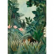 1 件墙壁艺术海报现代植物动物超现实主义艺术家艺术品海报森林热带自然动物帆布画抽象墙壁艺术客厅家居装饰 Cuadero，帆布艺术，高品质，无框 - 彩色 - 查看 29