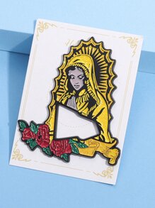 1/12Pcs Magnetic Multi Style Portrait, Icon, Jesus, Virgin Mary Golf Cap Clip Logo Minimalist Metal New Cartoon Pin, Fun Decorative Pin, Golf Cap Badge, Baseball Cap Decoration, Friend Gift - Multicolor - View 12