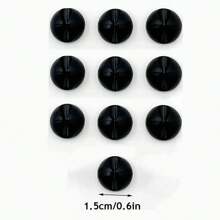 10 piezas de organizador de cables autoadhesivo de ranura única, soporte de gestión de cables de escritorio, para cables de datos, auriculares, cables Ethernet, clips de cables adhesivos blancos/negros, aplicables para escritorio, mesa de noche, cargador de teléfono, computadora, hogar, oficina, auto