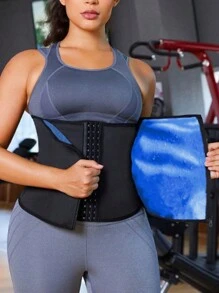 Sweat Waist Trainer For Women Tummy Control,Zipper & 3 Hook-Eyes Pu Coating Shapewear Stomach Wraps Sauna Sweat Suit Fitness Training Workout Belt Sport Corset Gym Accessories