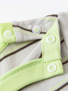 mini bala Kids' Overalls Set, Quick Dry T Shirt And Suspenders, Two Pieces Outfit For Boys And Girls - Green Coffee Color - View 7