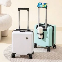 14-Inch Mini Suitcase, 20*30*40cm Carry-On Travel Trolley Case, Spring/Autumn Airline Low-Cost Airline Free Check-In, Lightweight Lockable Case - Baby Blue - View 5