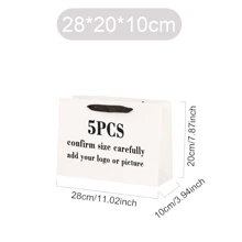 5 件装统一尺寸定制徽标纸质礼品袋适用于小型企业珠宝服装购物包个性化徽标图片礼品包婚礼礼品情人节伴娘礼品袋 - 彩色 - 查看 21
