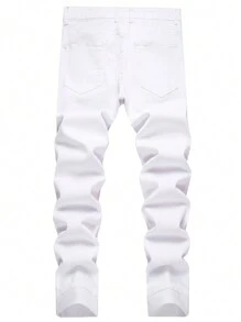 Mukdecu Men's Slim Fit Ripped Jeans