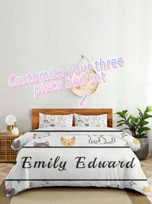 Biancheria da letto personalizzata, copripiumino personalizzato, piumino personalizzato, set di biancheria da letto personalizzata, set copripiumino personalizzato, crea la tua biancheria da letto