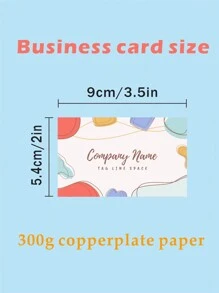100/200/500/Pezzi Biglietti da visita personalizzati con logo e testo, biglietti da visita personalizzabili stampati su entrambi i lati, carte fedeltà aziendali di alta qualità, laminati idrorepellenti, in carta Copperplate 300 g/m², per lavoro, scuola, studenti di scuola media e superiore, università