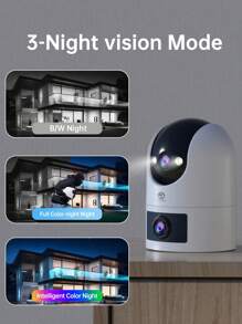 JOOAN 3MP Dual-Camera Outdoor Security Monitor IPX6 Weatherproof Design 360° Pan-Tilt Rotation Ideal For Elderly Care/Nanny Monitoring/Pet Surveillance/Home/Store Security Dual-Band 2.4GHz/5GHz WiFi Support Color Night Vision Two-Way Audio Intercom Dual-Camera Dual-View Display Cloud & SD Card Dual Storage Smart Motion Tracking Auto Alerts Perfect Holiday Gift - trắng - Xem 6