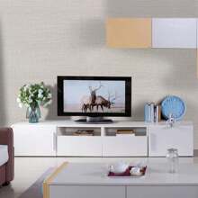 橱柜/台面的米色人造亚麻接触纸卷是可拆卸的，纹理壁纸是自粘的，乙烯基织物壁纸是防水的 - 彩色 - 查看 8