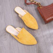 2025 Autumn Women's Flat Shoes - Slip On Shoes In Solid Suede Fashion Low Heel Dress Casual Work Office Party Shoes,Warm Layers Fashion - Màu vàng - Xem 8