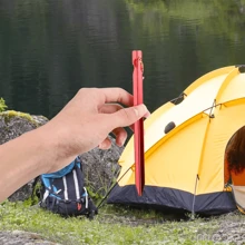10 PCS Aluminium Canopy Tent Pegs Garden Outdoor Hiking Nail Stakes Heavy Duty - Red - View 9