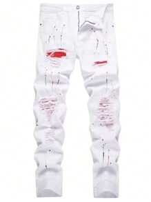 Mukdecu Men's Slim Fit Ripped Jeans