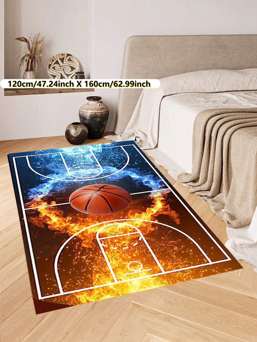 1pc New Basketball Themed Fireworks Carpet Slip Resistant Stain