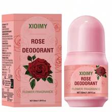 Xioimy 50ml Rose Deodorant Roll-On, 72 Hour Freshness Against Body Odor, Long-Lasting Floral Scent, Moisturizing Care For Skin, Suitable For Dates & Travel
