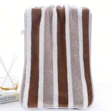 8pcs Set Towel Gift Set, Striped Soft Home Bathroom Bath & Face Towels, Highly Absorbent Quick Dry Fall Decor, Holiday Home Bathroom Decor Back To School For Beauty Salon Home Bathroom Shower Towels For Beaty Salon, Hotel Sports,Home Essentials, Towel, Skin Care - Multicolor - View 8