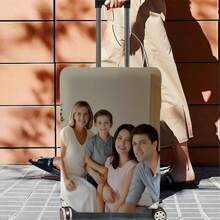 1pc Customized Personalized Photo Luggage Cover, Any Wedding, Family, Friends Image Can Be Printed - Just Provide The Photo Stylish,Fashion,Hipster,Casual,Minimal Chic Personalized,Customized,Custom,Unique Guy,Capsule Wardrobe,Men Basic/Street Style Ideal Gifts For Him Boyfriend,Family,Friends For Birthdays,For Vacation/Holiday,For School/Competition,For Sports/Climbing, Mother's Day Gift - Multicolor - View 4
