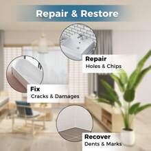 LANBOKIT Tile & Ceramic Repair Kit, Fiberglass Tub Repair Kit And Epoxy Countertop Repair Kit, Toilet Repair Kit, Sink Repair Kit, Granite And Marble Repair Kit For Cracks, Chips, Dents, And Holes