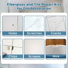 LANBOKIT Tile & Ceramic Repair Kit, Fiberglass Tub Repair Kit And Epoxy Countertop Repair Kit, Toilet Repair Kit, Sink Repair Kit, Granite And Marble Repair Kit For Cracks, Chips, Dents, And Holes