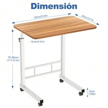 Ajustable Mesas Laterales Escritorio Mesa Auxiliar Mesa Para Jardín Soporte Para Laptop Pupitres Mesa Para Laptop Con Ruedas Y De Altura Ajustable - Granate - Ver 4
