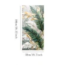 1 幅现代香蕉叶植物帆布画，北欧风格热带植树绿色香蕉叶装饰海报，客厅、卧室、厨房、办公室、咖啡厅墙壁艺术，无框架 - 黑色 - 查看 7