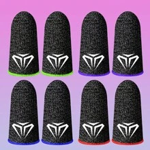 8pcs Colorful Mixed Finger Sleeves, Fingertip Gloves Gaming Thumb Protector For Smartphone Games, Sweat-Proof, Breathable, Seamless Touch Screen, Comfortable & Precise To Enhance Your Gaming Experience - Multicolor - View 13