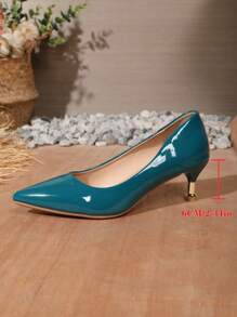 Women's Daily Simple Pointed Toe Flats, Versatile Classic Low Heeled Pumps For Four Seasons