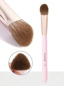 MAANGE 1pc Triangle Brush, Protable Smudge Cosmetic Brush Makeup Brush With Foundation Brush Blush Brush Loose Powder Brush Contour Brush Highlighter Brush Makeup Tools Gift For Women & Girl Travel Makeup Brush ﻿ - 粉色 - 查看 3