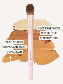 MAANGE 1pc Triangle Brush, Protable Smudge Cosmetic Brush Makeup Brush With Foundation Brush Blush Brush Loose Powder Brush Contour Brush Highlighter Brush Makeup Tools Gift For Women & Girl Travel Makeup Brush ﻿ - 粉色 - 查看 4
