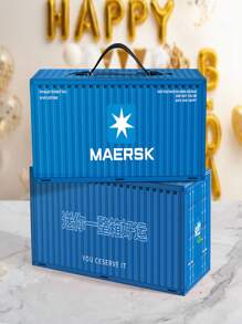 2025 Container Gift Box, Empty Box, Baking Suitcase, Handheld Gift, Red Shipping Container Gift Packaging Box - Multicolor - View 4