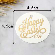 Easter Decoration Hanging Cards, Gilding Craft Cards, Cute Bunny Round Cards, Packaging Labels, Gift Decoration Cards, Suitable For Everyday Valentine's Day Easter Thanksgiving Mother Plot Father's Day And Various Gift Decoration Cards (Style Random) - Multicolor - View 6