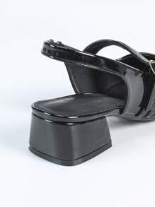 xingyunxing Mary Jane Pumps, Koreaanse Stijl Chunky Heeled Slip-On Ondiepe Pumps Voor Vrouwen