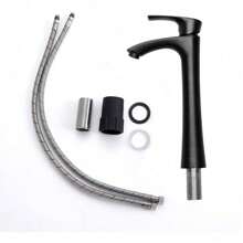 19"X15" Rectangle Vessel Bathroom Sink And Matte Black Single Lever Faucet Combo,Christmas,ModernMingle