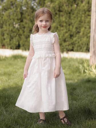 夏季女宝宝姐妹装蕾丝边独特优雅连衣裙幼儿可爱娃娃衬衫公主裙