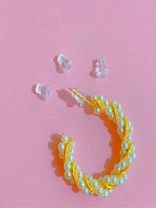 Approx. 100pcs Women's Transparent Plastic Stud Earring Covers, For Everyday Wear - Clear - View 4