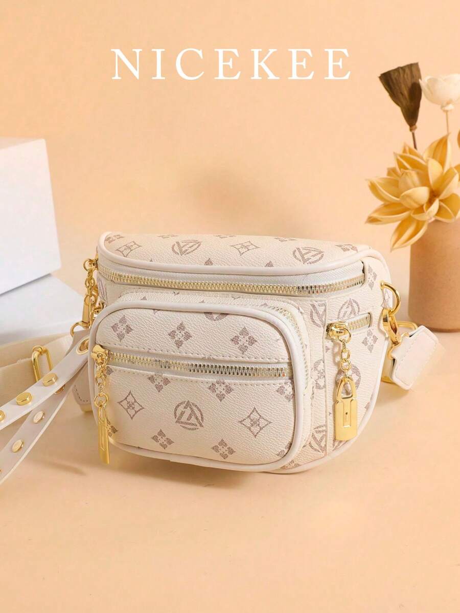 Classic Chest Bag Multi-Layer Plaid Crossbody Bag Simple And Stylish Versatile Shoulder Bag Suitable For Work Commuting Daily Out Shopping