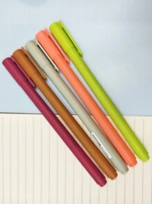 Set de 5 piezas/10 piezas de bolígrafos de colores neutros surtidos, bolígrafos de tinta multiusos minimalistas para estudiantes y oficina, con recambios de diferentes colores en cada caja