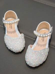 1 Pair Pink Girl Baby Flat Shoes, Princess Shoes For Toddler, Spring & Autumn