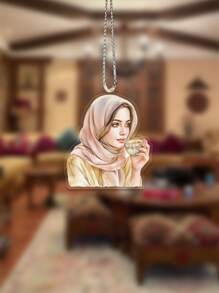 1 Peça Decoração Suspensa de Retrato com Tema de Ramadã Personalizada em Acrílico, Pingente de Ramadã 3D Criativo Personalizado, Decoração de Festa de Ramadã, Enfeite de Retrato Pingente de Ramadã, Decoração de Casa, Decoração de Quarto, Decoração de Festa com Tema, Decoração de Ramadã, Chaveiro de Acrílico, Acessório Fofo de Carro e Ideia de Presente, Ramadã, Inverno, Primavera, Feriado, Festival