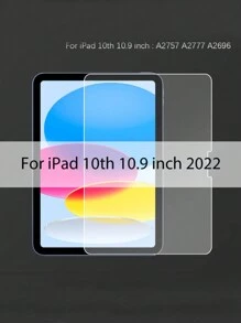 1pc High Definition, High Transparency, Scratch-Resistant, Full-Screen Coverage, Strong Anti-Fingerprint, Sensitive To Touch, Tempered Glass Screen Protector Compatible With IPad